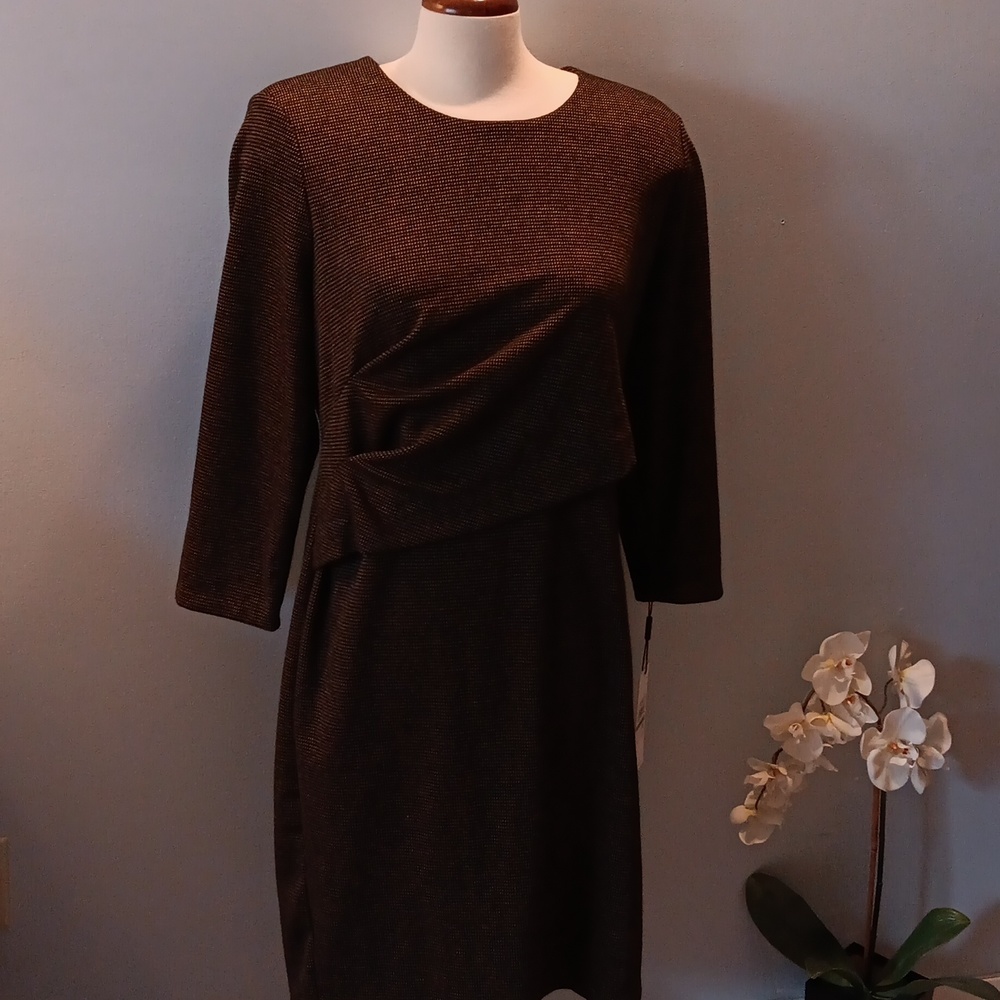 Calvin Klein brown soft dress NWT